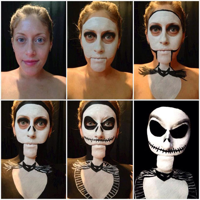 макияж зомби на хэллоуин